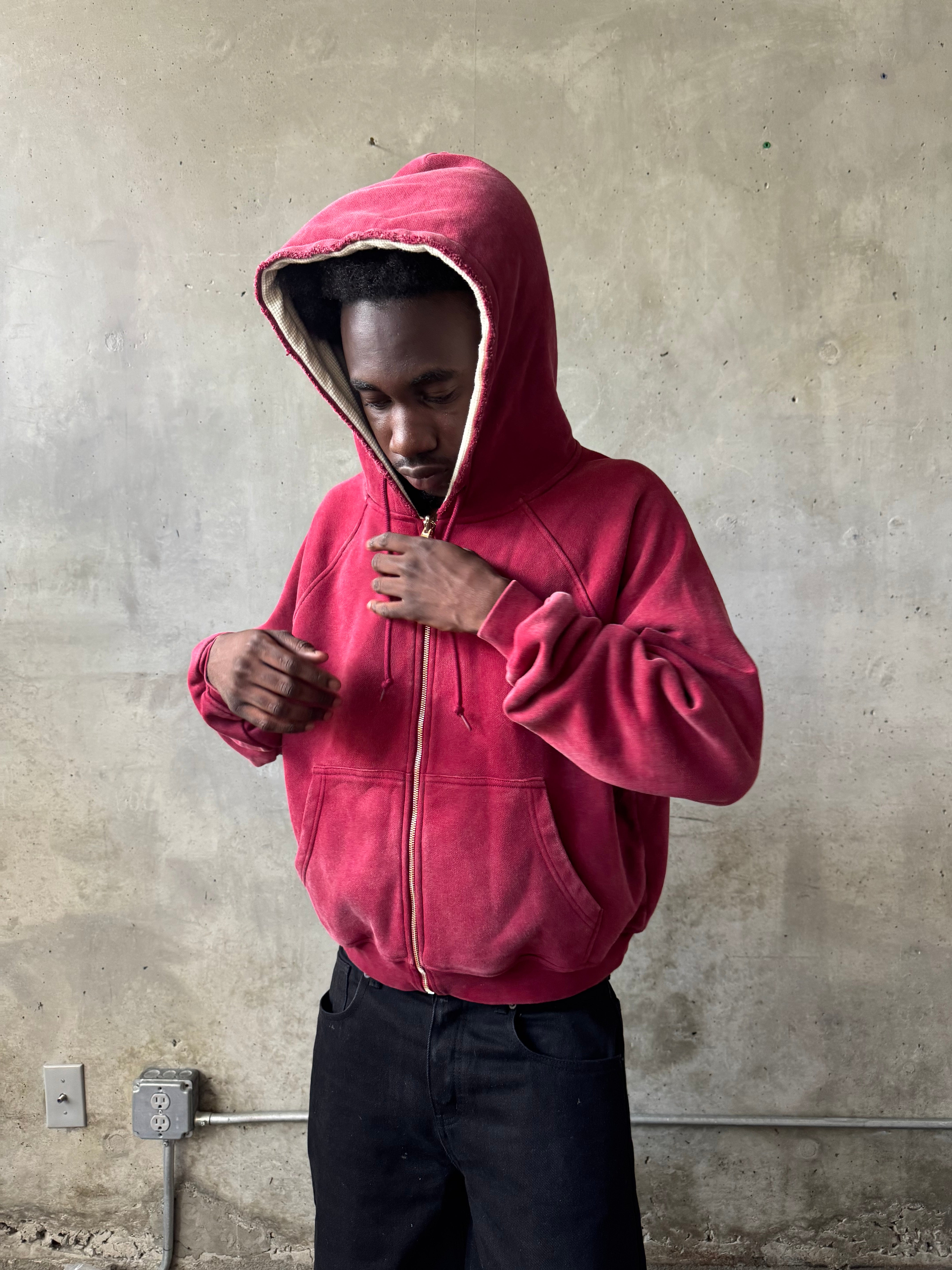 Vintage Reverse Zip-Up